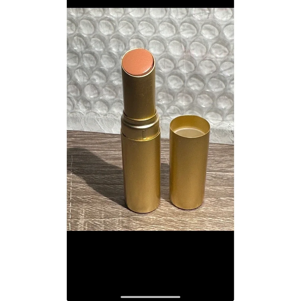 Too Faced Lipstick Naughty Nude Gold‎ Tube Satin Finish Creamy Peach Tan lip